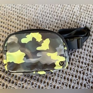 Lululemon Athletica Camouflage Belt Bag with Neon Highlights